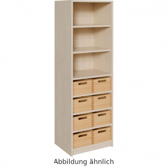 Schränke mit 8 mittleren Massivholzkästen mit SF 